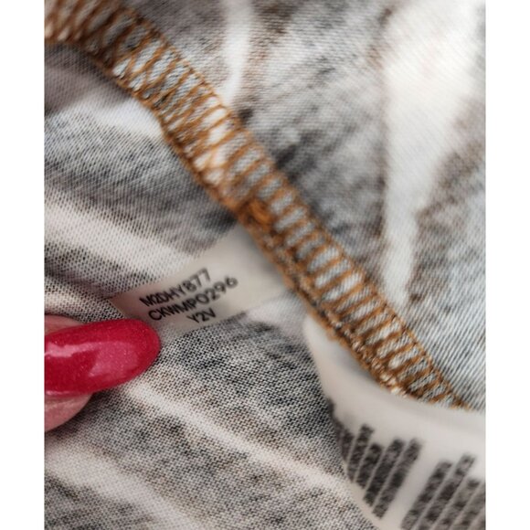 Calvin Klein Women's Animal Print Puff Sleeve Blouse Top Size Medium - Picture 7 of 10